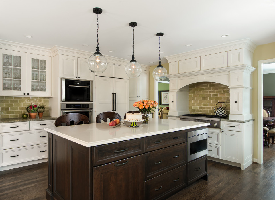 Wooden Hearth Range Hood for a Kitchen Remodel in Birmingham, Michigan