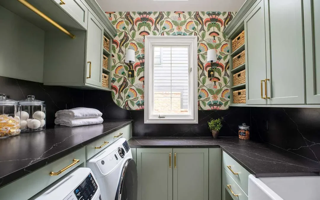 Cheerful Laundry Room Remodel in Birmingham, MI