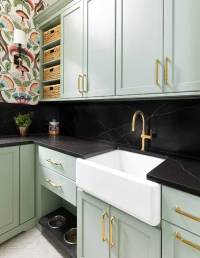 Cheerful Laundry Room Remodel in Birmingham, MI