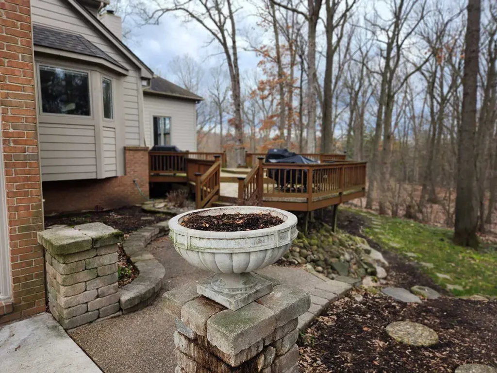 Before Three-Season Room Addition and New Deck in Rochester Hills, MI