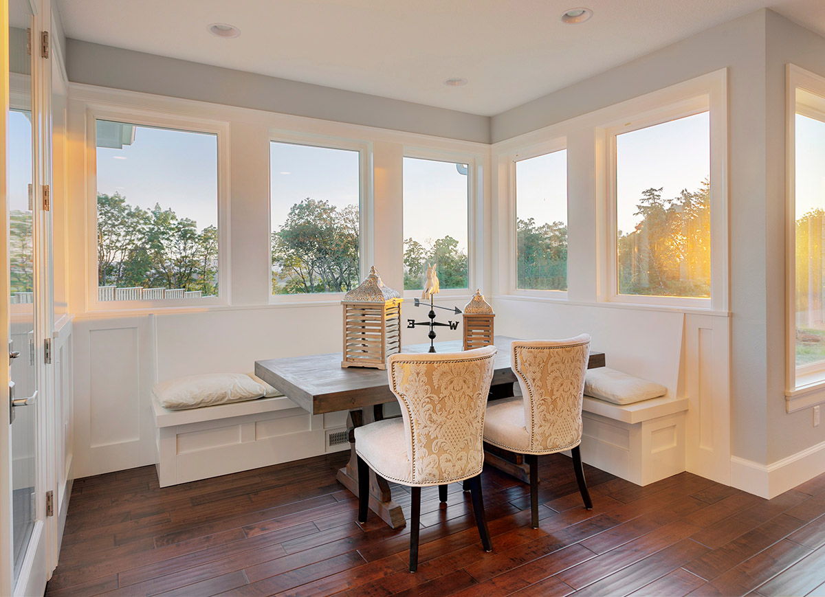 Light-filled breakfast Nook.