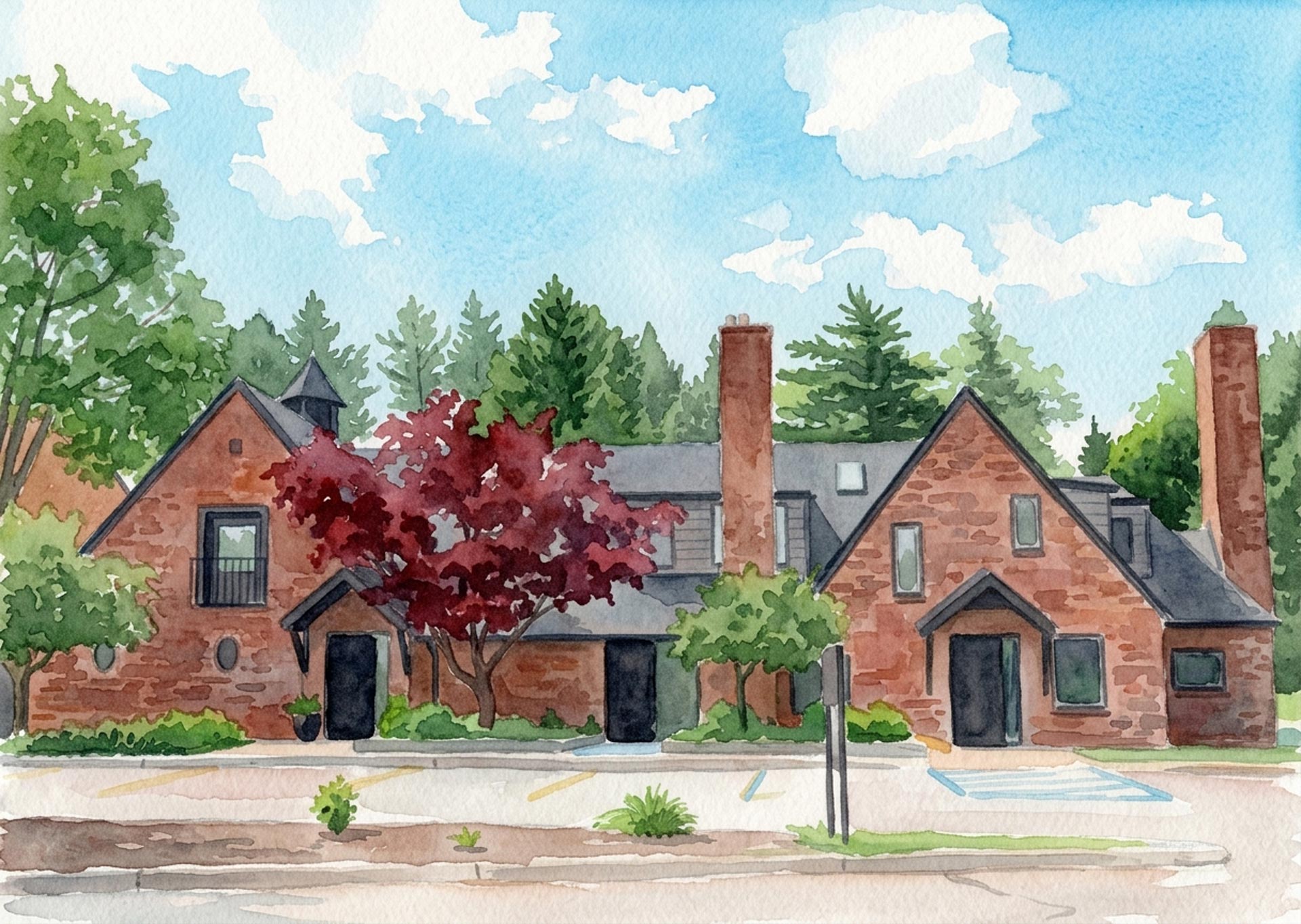 watercolor of new location
